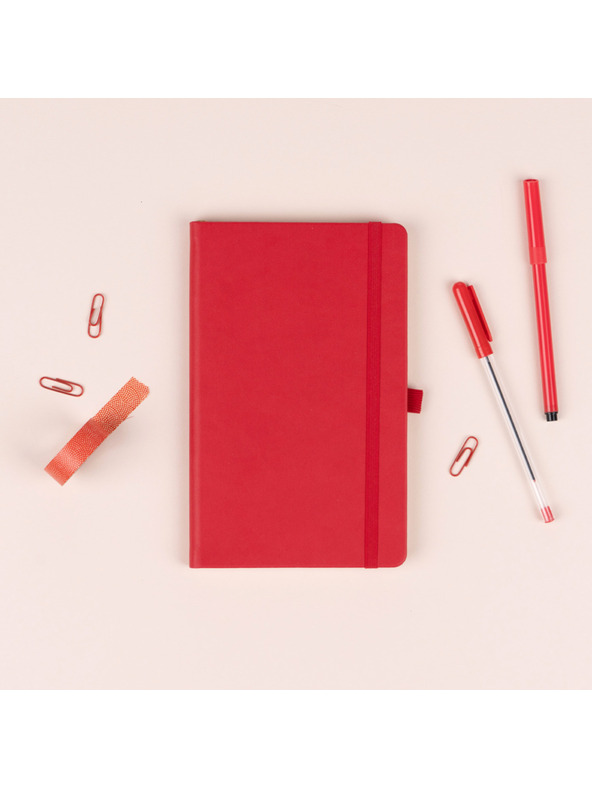 NOTIQUE NOTIQUE-Notizen Rot, gepunktet, 13 x 21 cm