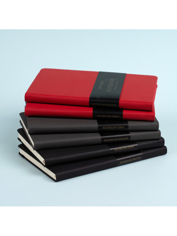 NOTIQUE NOTIQUE-Notizen Rot, gepunktet, 13 x 21 cm