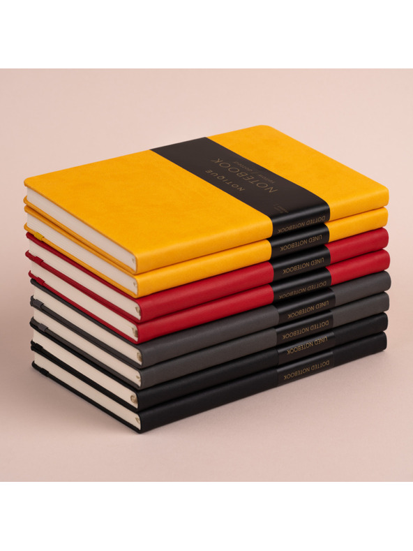 NOTIQUE NOTIQUE-Notizen Rot, gepunktet, 13 x 21 cm