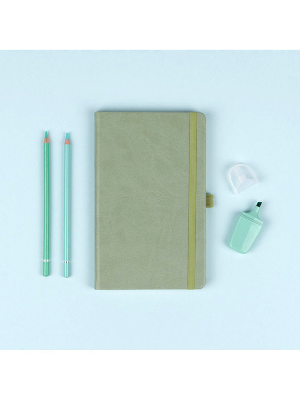 NOTIQUE NOTIQUE Notes Grün, liniert, 13 x 21 cm