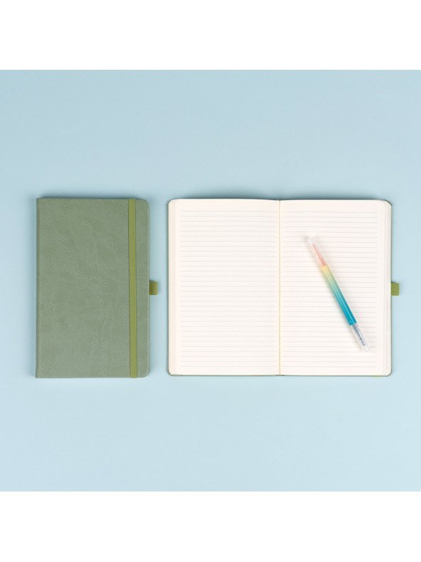 NOTIQUE NOTIQUE Notes Grün, liniert, 13 x 21 cm