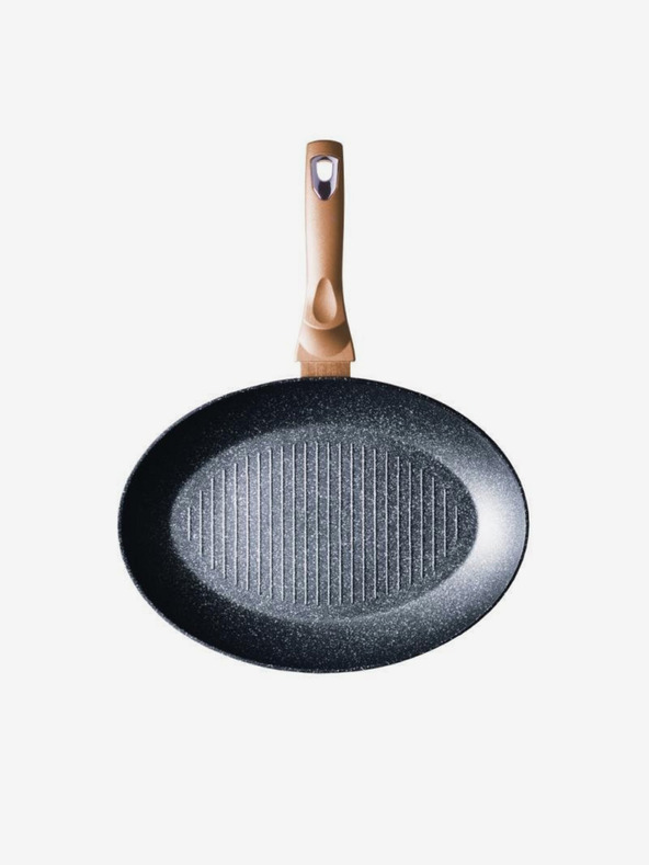 Berlingerhaus Fisch- und Steakpfanne mit Marmoroberfläche 35 cm Rosegold Metallic Line BERLINGERHAUS