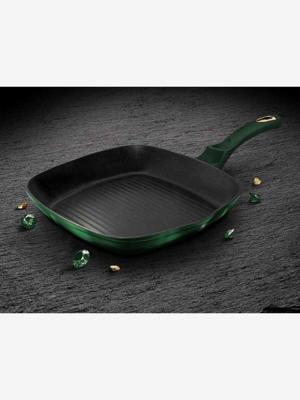 Berlingerhaus Grillpfanne mit Titanium-Oberfläche 28 cm Emerald Collection BERLINGERHAUS