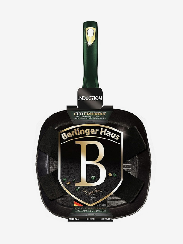 Berlingerhaus Grillpfanne mit Titanium-Oberfläche 28 cm Emerald Collection BERLINGERHAUS