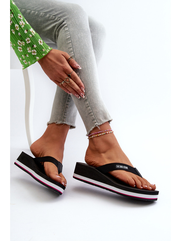 BIG STAR SHOES Damen-Keilsandalen Big Star Schwarz Größe: