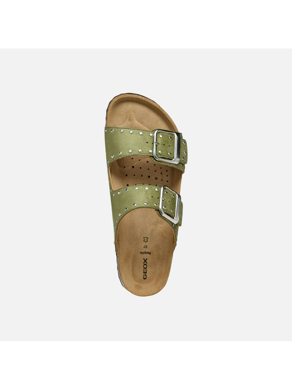 Geox Hellgrüne Damen-Pantoletten Geox Brionia R