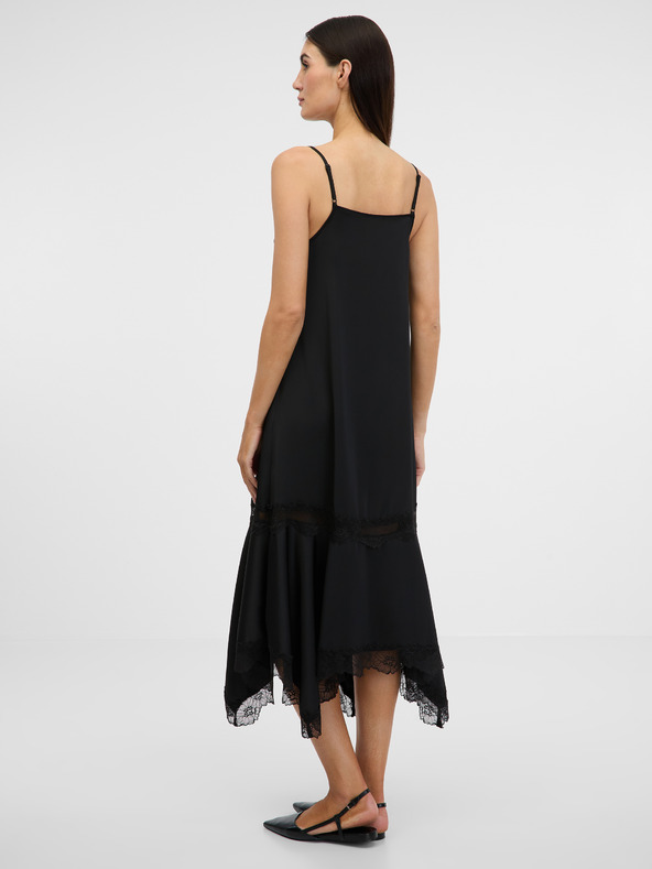 Orsay Schwarzes Damen Midikleid ORSAY