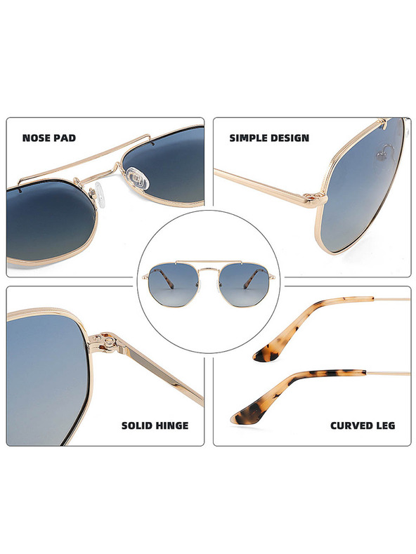 VEYREY Veyrey High-End polarisierte Piloten-Sonnenbrille Bulak