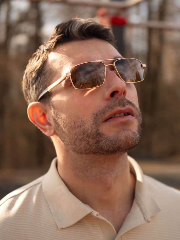 VEYREY Veyrey High-End polarisierte Piloten-Sonnenbrille Klog