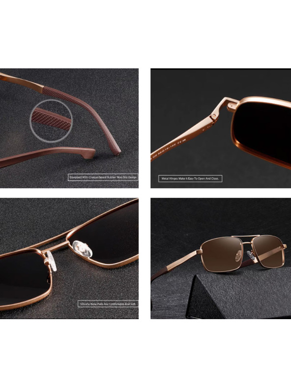 VEYREY Veyrey High-End polarisierte Piloten-Sonnenbrille Klog