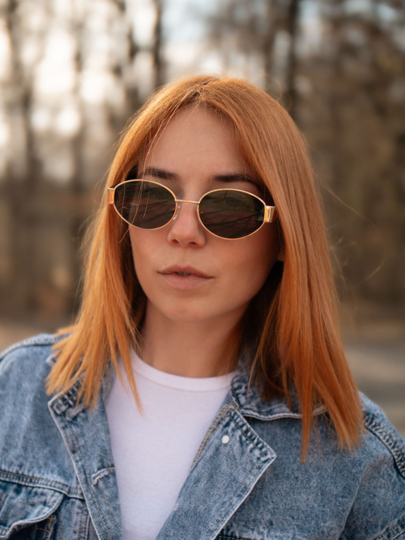 VEYREY Veyrey High-End polarisierte Lennon-Sonnenbrille Mazoga