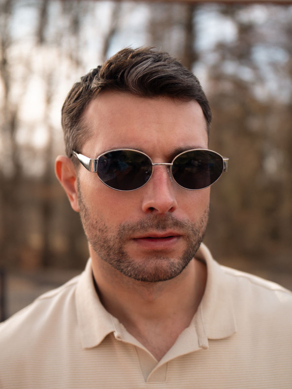 VEYREY Veyrey High-End polarisierte Lennon-Sonnenbrille Kharzug