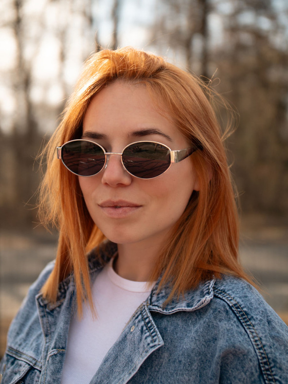 VEYREY Veyrey High-End polarisierte Lennon-Sonnenbrille Kharzug