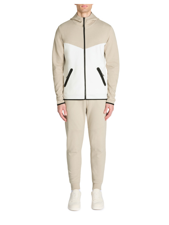 Celio Beige Herren-Kapuzenpullover mit Reißverschluss Celio Lenewyoke