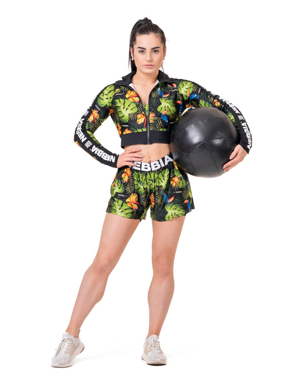 Nebbia High-Energy Shorts für Frauen Nebbia 563 Jungle green, doppellagig