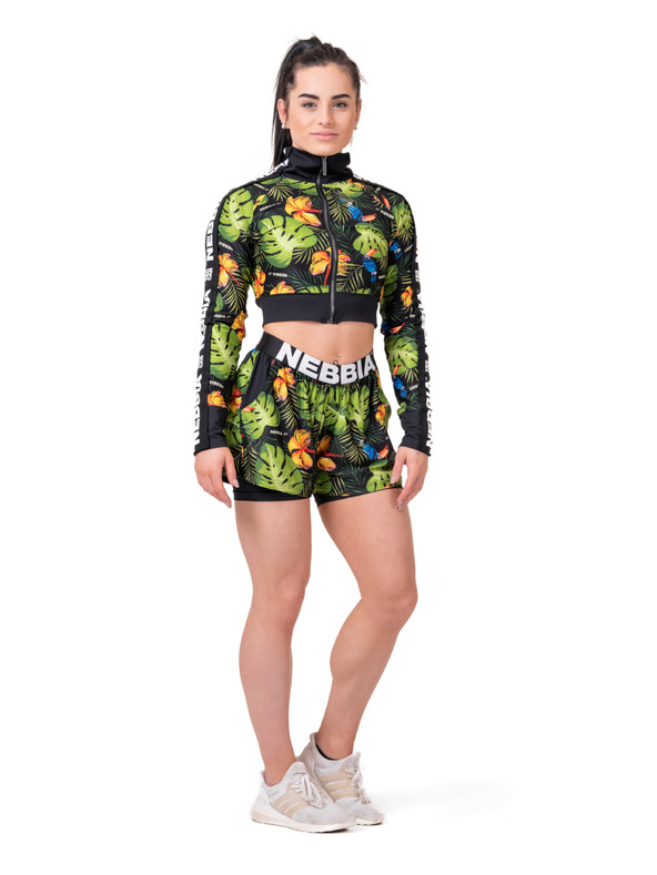 Nebbia High-Energy Shorts für Frauen Nebbia 563 Jungle green, doppellagig