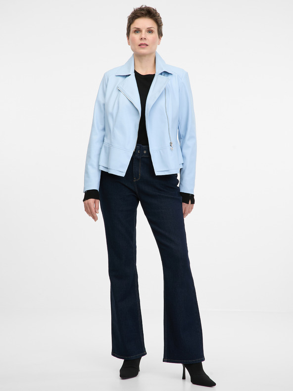 Orsay Hellblaue Damen-Kunstlederjacke ORSAY
