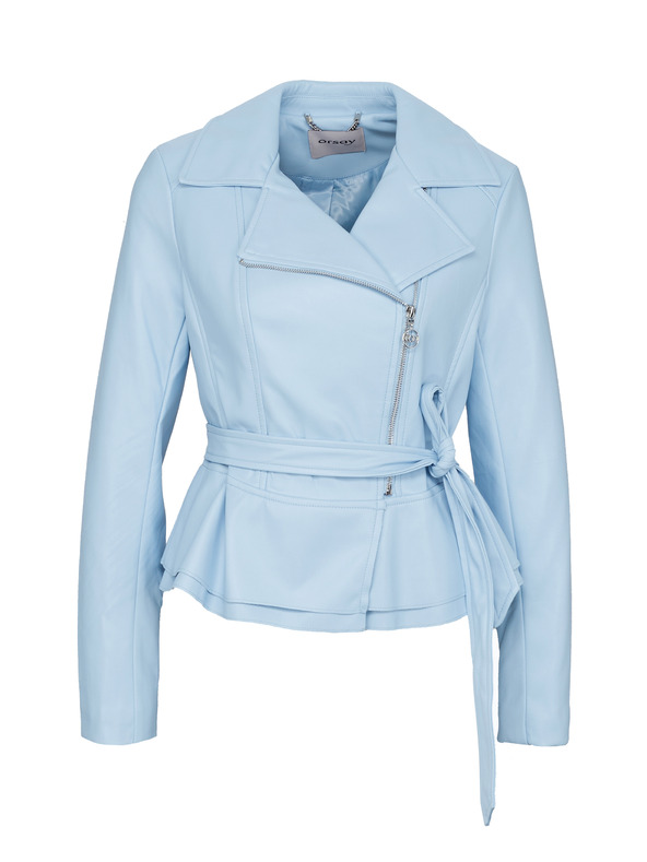 Orsay Hellblaue Damen-Kunstlederjacke ORSAY