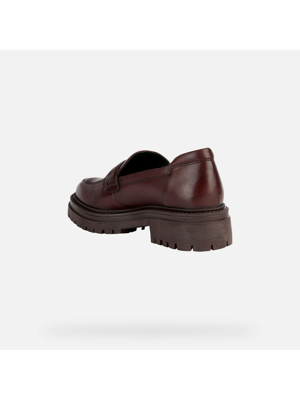 Geox Weinrote Damen-Mokassins Geox Iridea