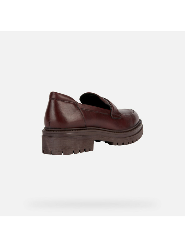 Geox Weinrote Damen-Mokassins Geox Iridea
