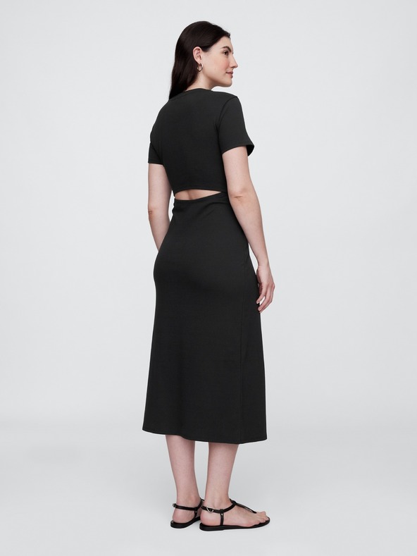 GAP Damen-Strick-Midikleid mit Cut-Outs GAP