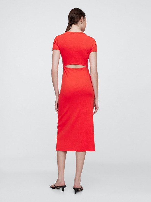 GAP Damen-Strick-Midikleid mit Cut-Outs GAP