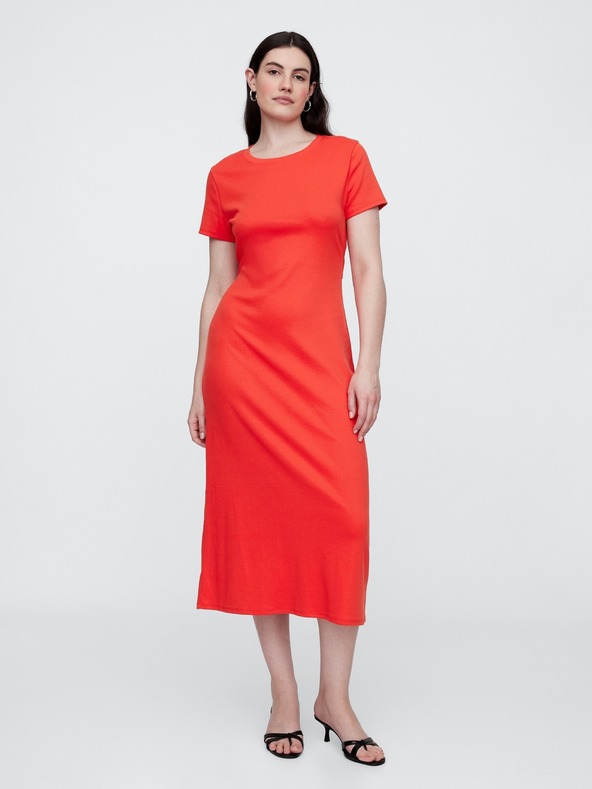 GAP Damen-Strick-Midikleid mit Cut-Outs GAP