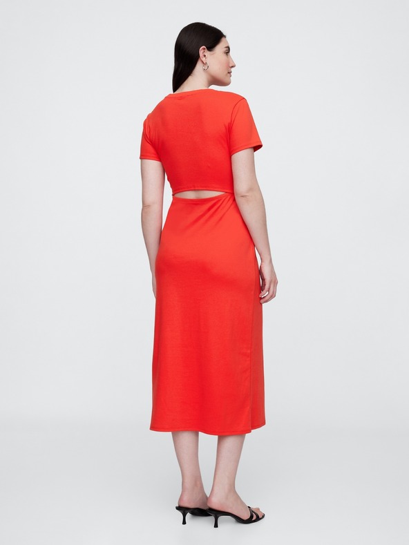 GAP Damen-Strick-Midikleid mit Cut-Outs GAP