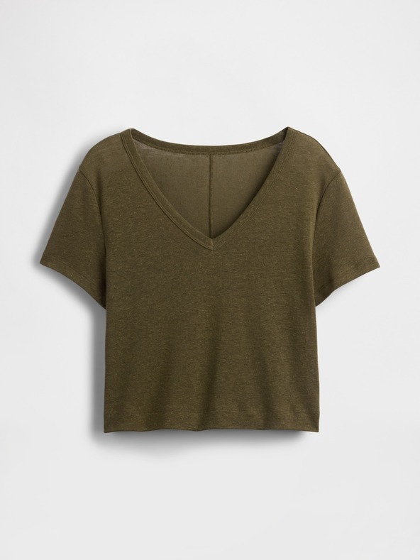 GAP Damen-Leinen-Crop-T-Shirt GAP
