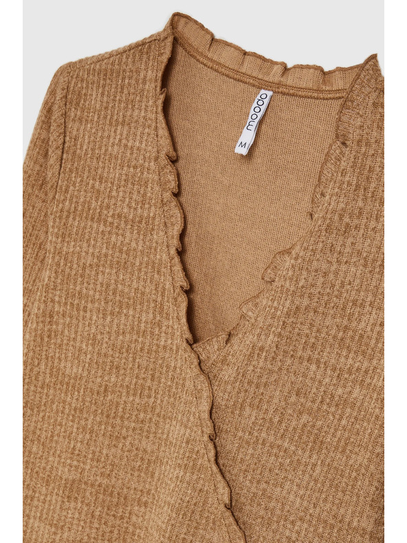 Moodo Beiges Damen-Langarmoberteil