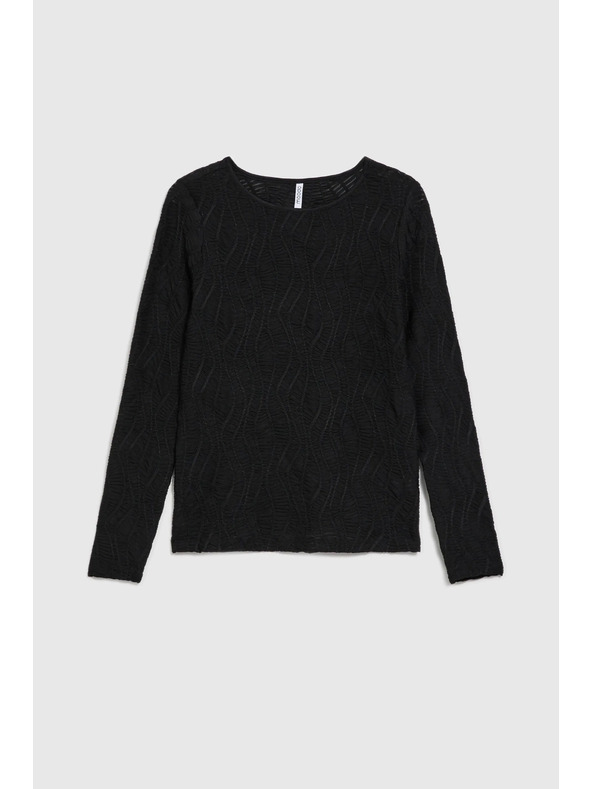 Moodo Schwarzes Damen-Langarmoberteil