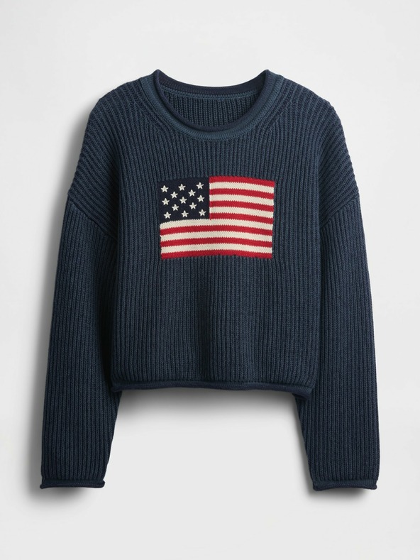 GAP Damen-Oversize-Crop-Pullover Americana GAP