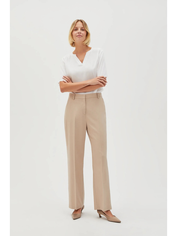 Moodo Beige Damenhose für festliche Anlässe Moodo