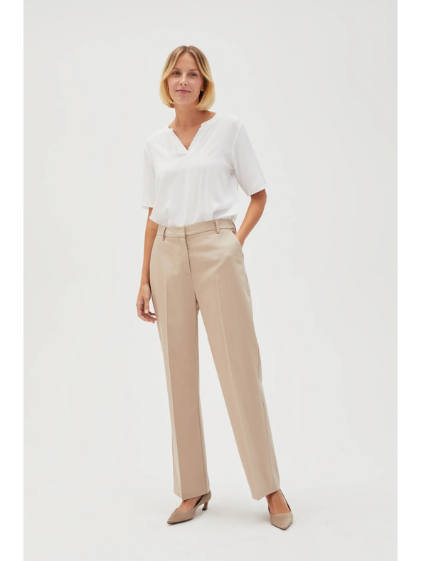 Moodo Beige Damenhose für festliche Anlässe Moodo