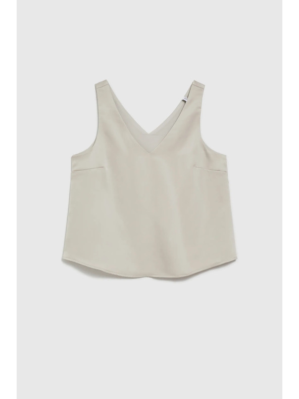 Moodo Beige Damen-Top ohne Ärmel Moodo