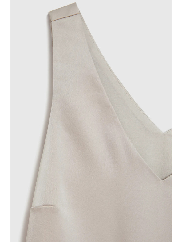 Moodo Beige Damen-Top ohne Ärmel Moodo