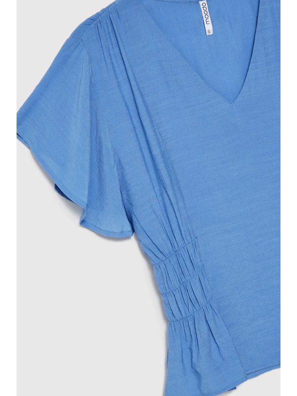 Moodo Blaue Damenbluse Moodo