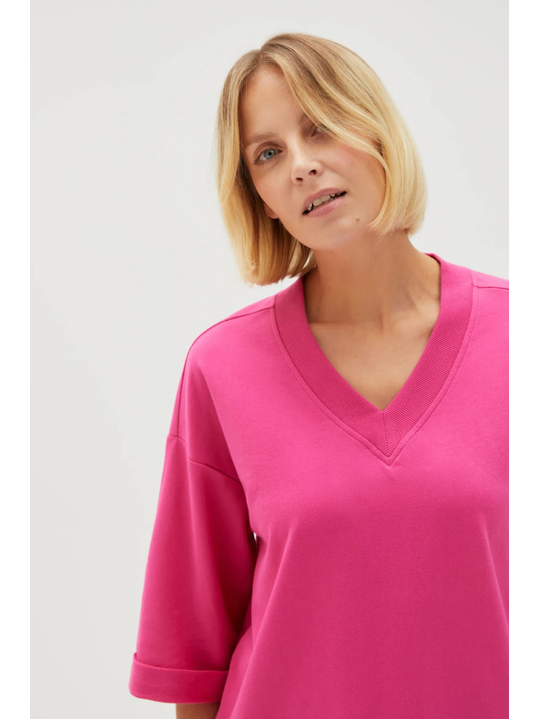Moodo Fuchsiafarbene Damenbluse Moodo