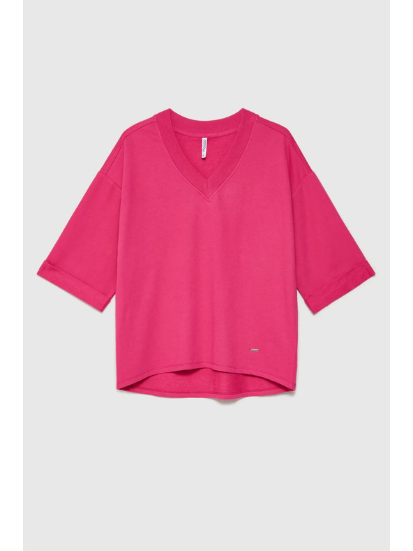 Moodo Fuchsiafarbene Damenbluse Moodo