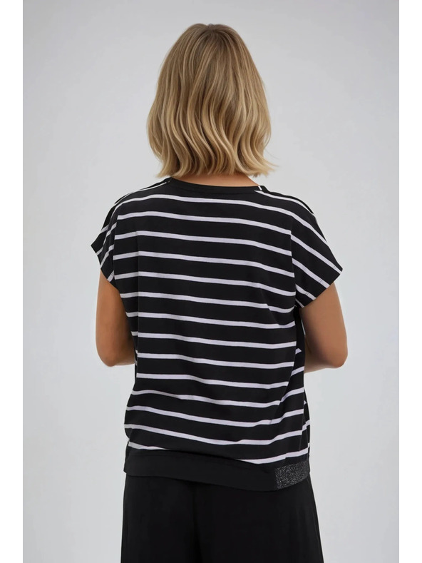 Moodo Schwarzes Damen Long Shirt Moodo