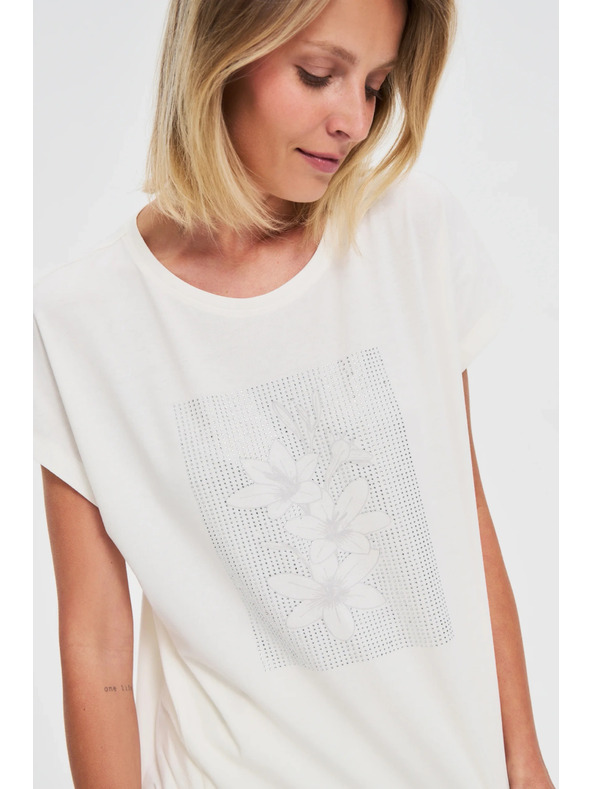 Moodo Weißes Damen-T-Shirt Moodo