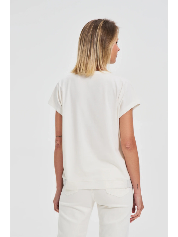 Moodo Weißes Damen-T-Shirt Moodo
