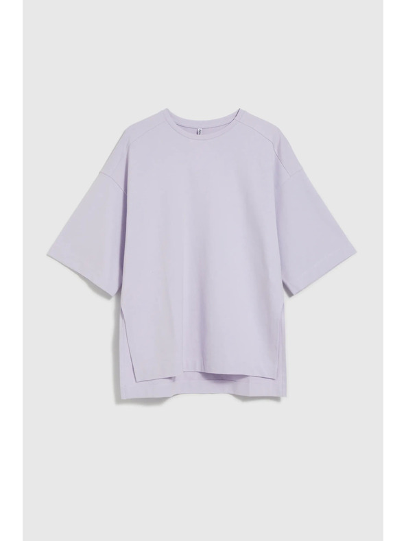 Moodo Lila Damen-Sweatshirt mit Schlitzen Moodo