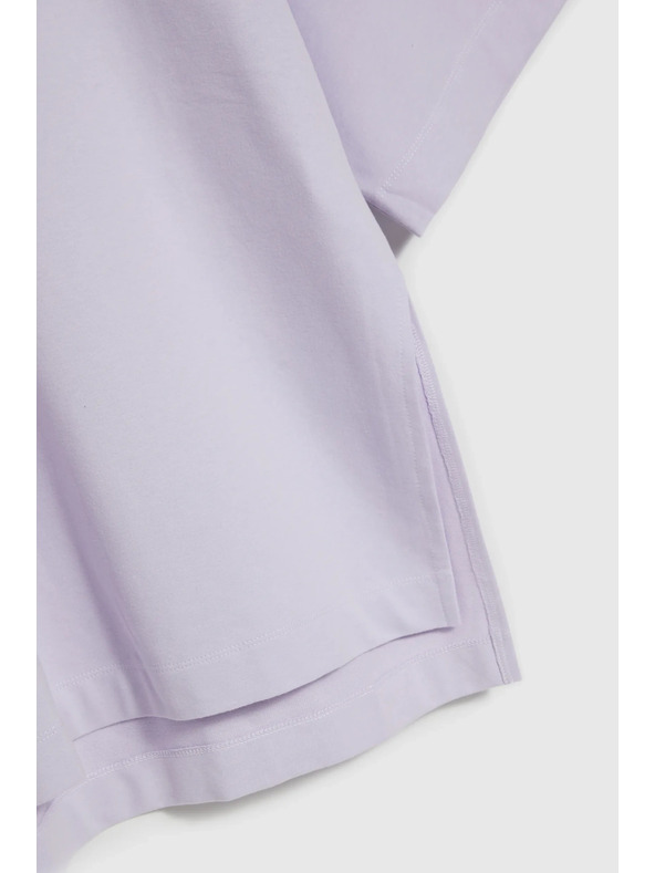 Moodo Lila Damen-Sweatshirt mit Schlitzen Moodo