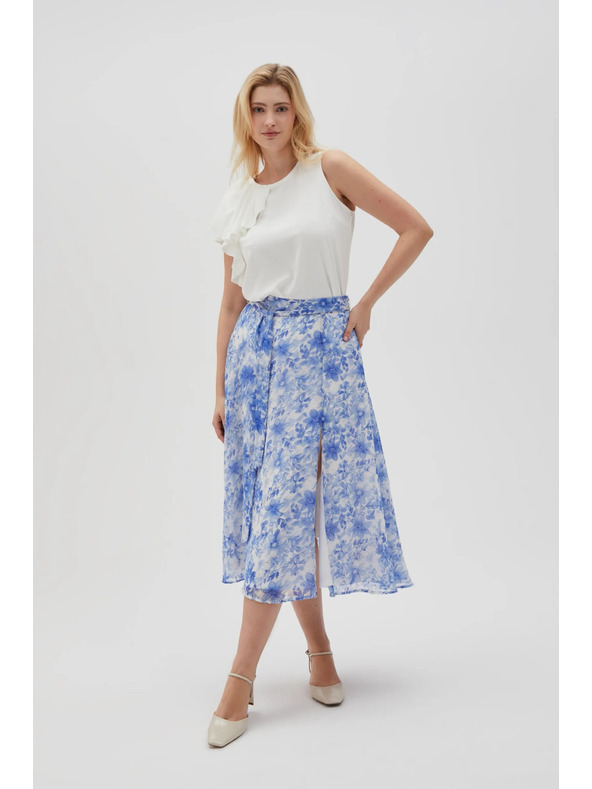Moodo Blauer Blumen-Damenrock Moodo