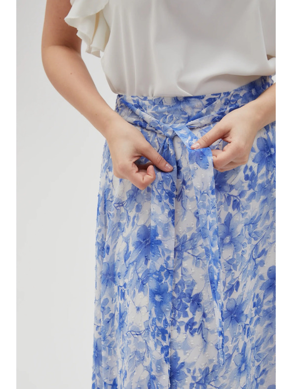 Moodo Blauer Blumen-Damenrock Moodo
