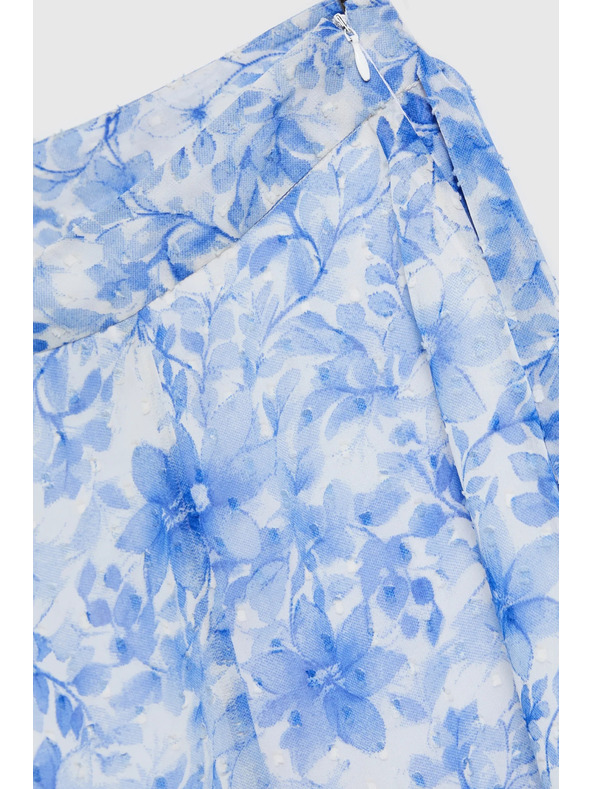 Moodo Blauer Blumen-Damenrock Moodo