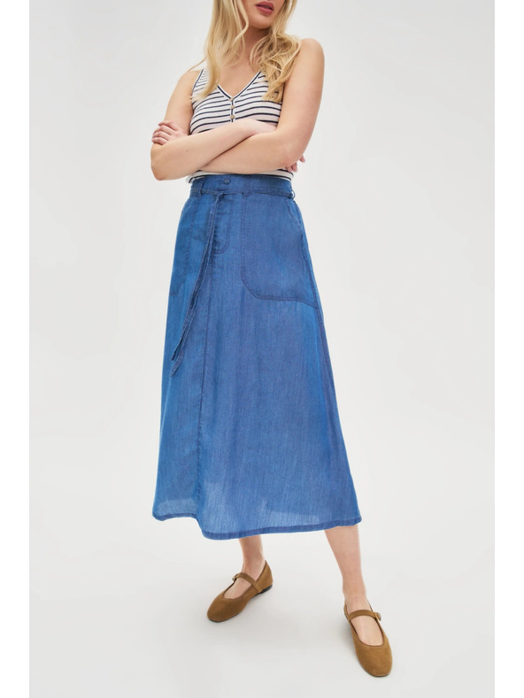 Moodo Blauer Denim-Damenrock Moodo