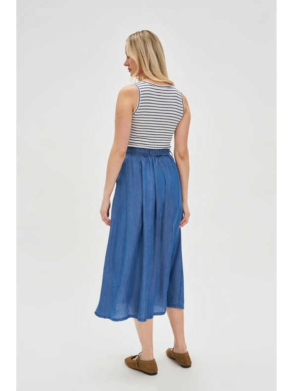 Moodo Blauer Denim-Damenrock Moodo