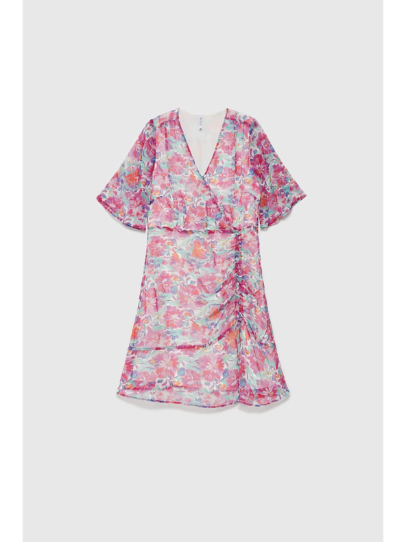 Moodo Fuchsiafarbenes Damenkleid Moodo